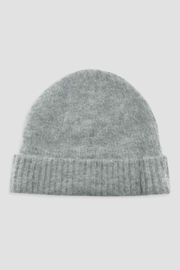 SAPKA GANT FLUFFY ALPACA BEANIE CHARCOAL MELANGE