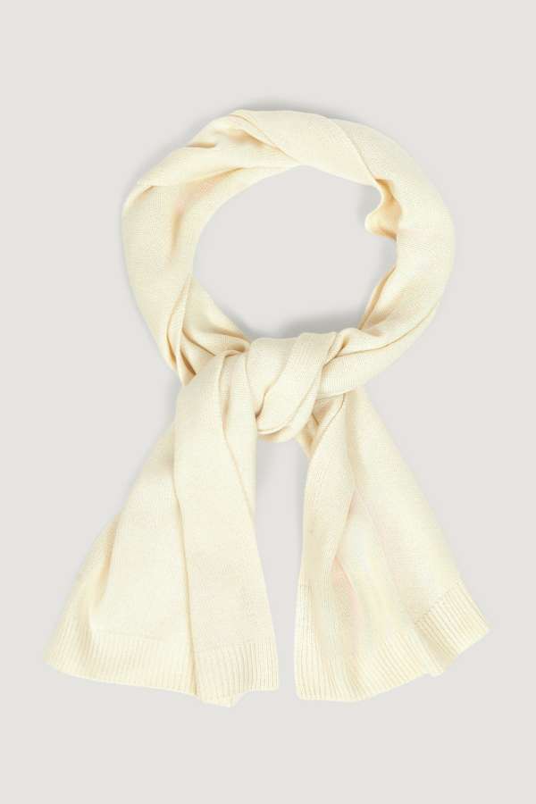 SÁL GANT WOOL KNITTED SCARF CREAM