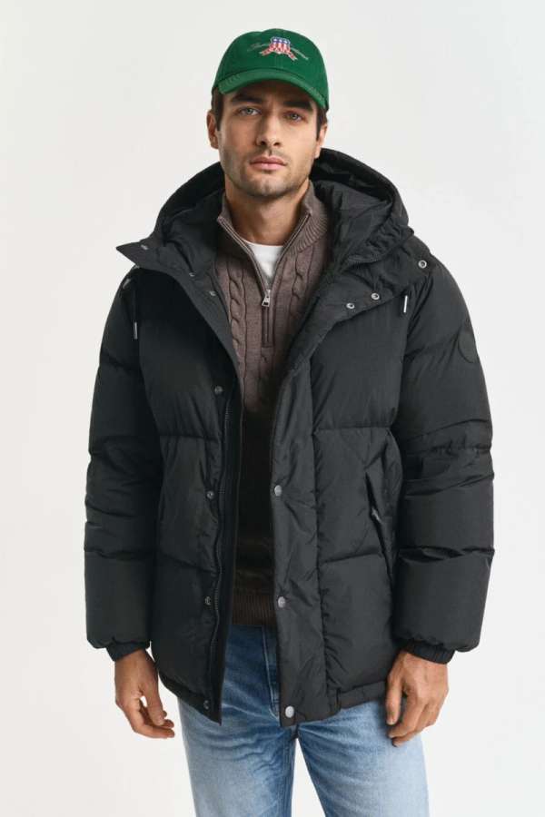 DZEKI GANT DOWN PUFFER JACKET BLACK