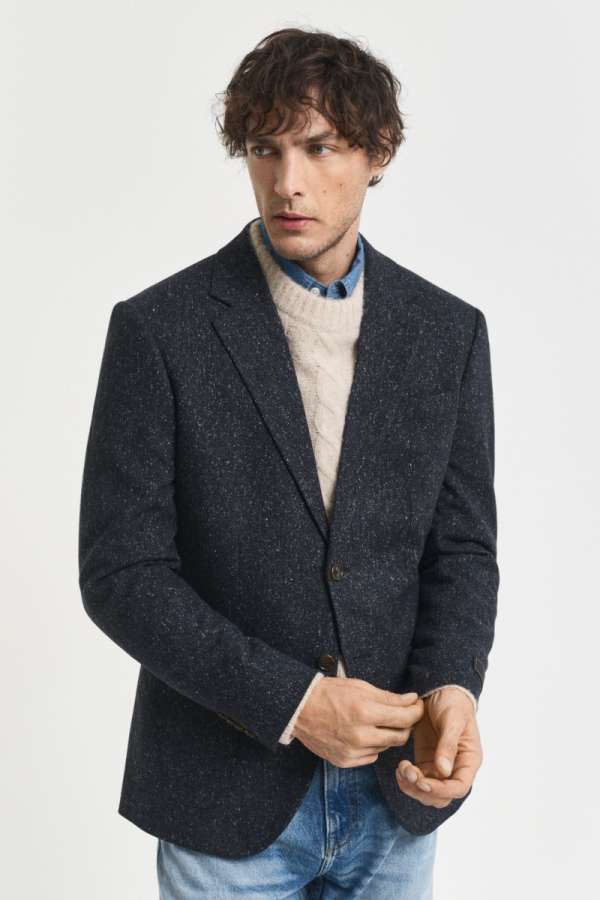 ZAKÓ GANT DONEGAL SUIT JACKET EVENING BLUE