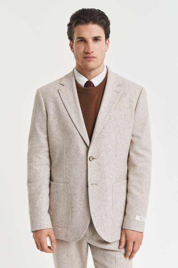ZAKÓ GANT DONEGAL SUIT JACKET SEED MELANGE