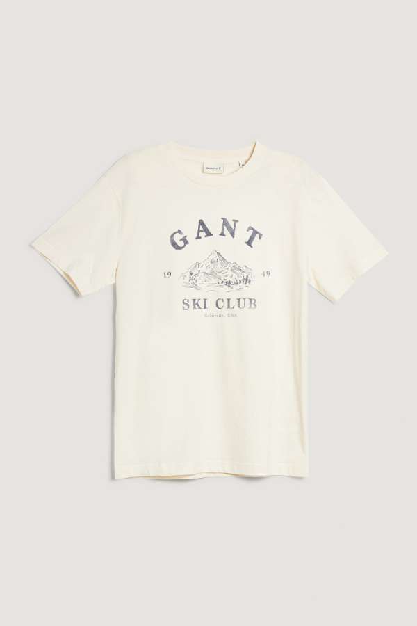 PÓLÓ GANT GRAPHIC  T-HIRT CREAM