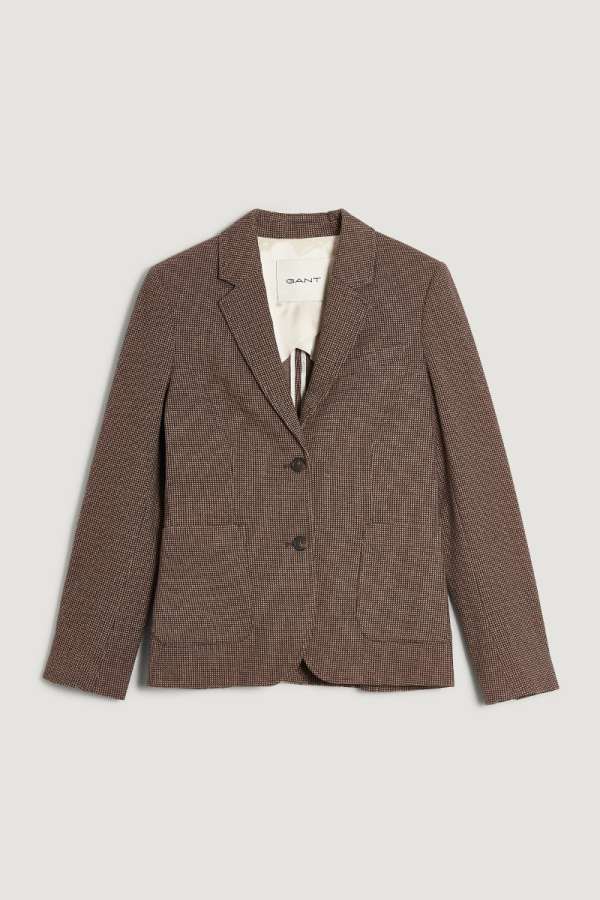 ZAKÓ GANT SLIM PIQUE BLAZER DEEP BROWN