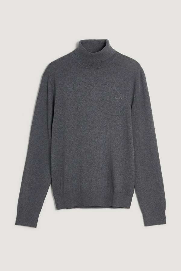 GARBÓ GANT COTTON CAHMERE TURTLENECK CHARCOAL MELANGE