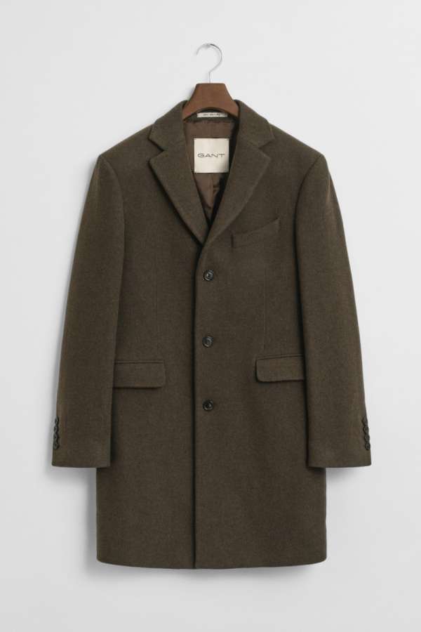 KABÁT GANT CLASSIC WOOL COAT COUNTRY GREEN