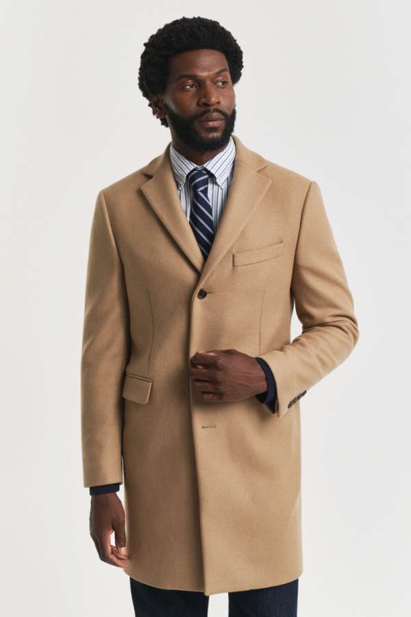 KABÁT GANT CLASSIC WOOL COAT USTARD BEIGE