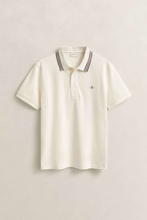 PÓLÓ GANT COLLAR TIPPING  POLO CREAM