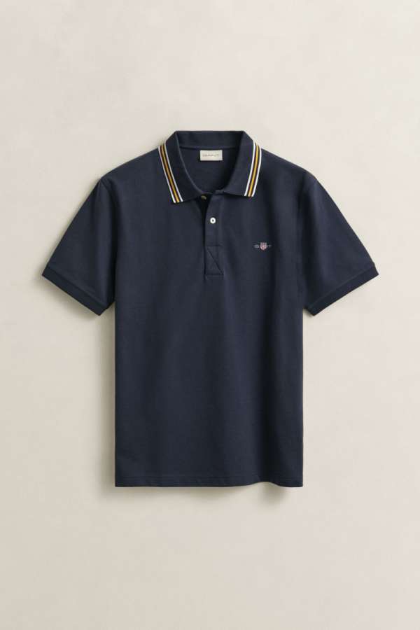 PÓLÓ GANT COLLAR TIPPING  POLO EVENING BLUE