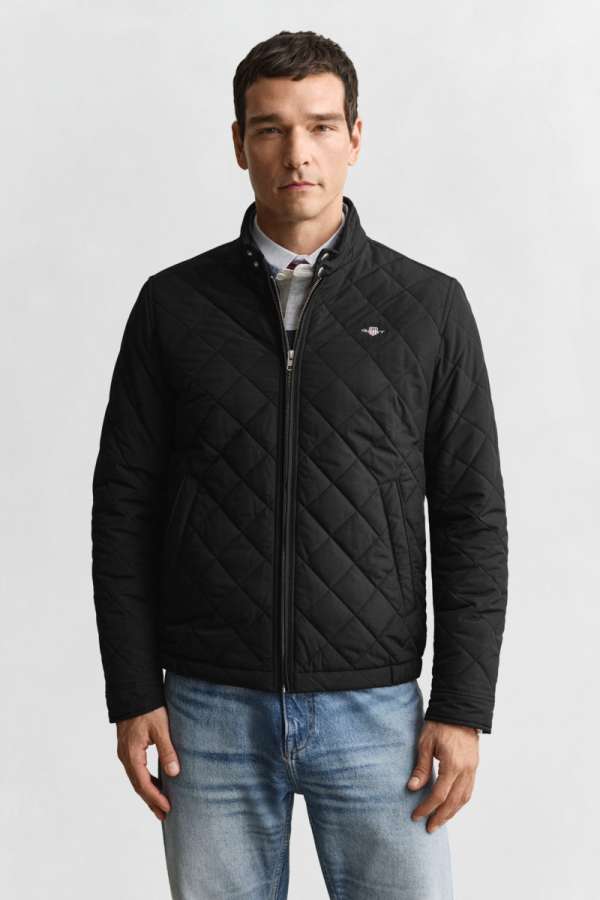 DZEKI GANT QUILTED WINDCHEATER BLACK