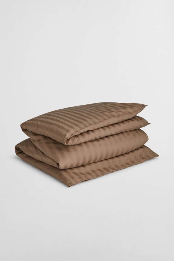 ÁGYNEMŰHUZAT GANT SATEEN STRIPES SINGLE DUVET  TAUPE BEIGE