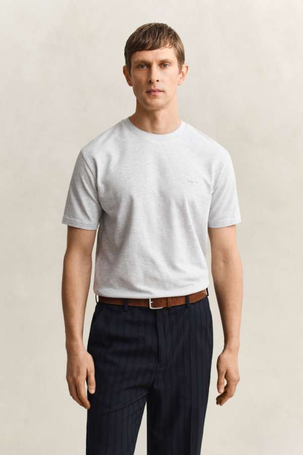 PÓLÓ GANT 2 TONE PIQUE  THIRT GREY MELANGE
