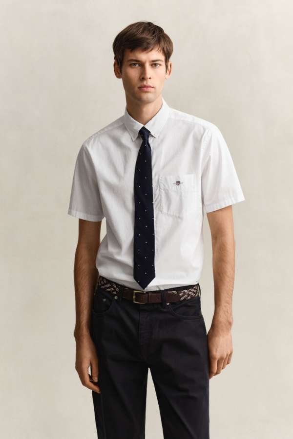 ING GANT REG CLAIC POPLIN  HIRT WHITE