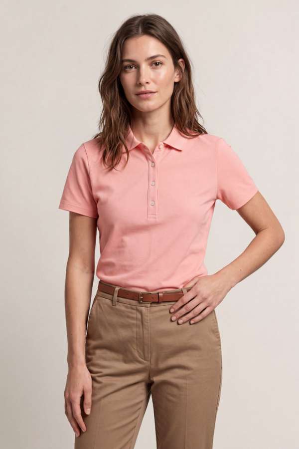 PÓLÓ GANT SLIM SHIELD SS PIQUE POLO LILLY PINK