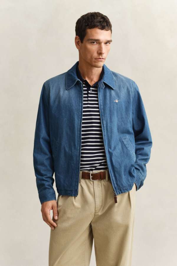 DZEKI GANT INDIGO WINDCHEATER JACKET EMI LIGHT BLUE