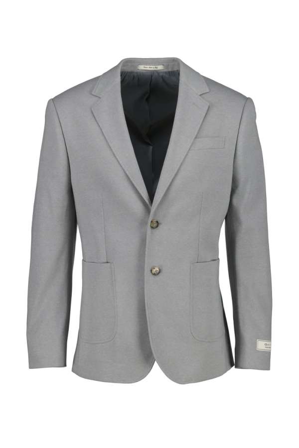 ZAKÓ GANT TWO-TONE JERSEY PIQUE BLAZER LIGHT PUTTY