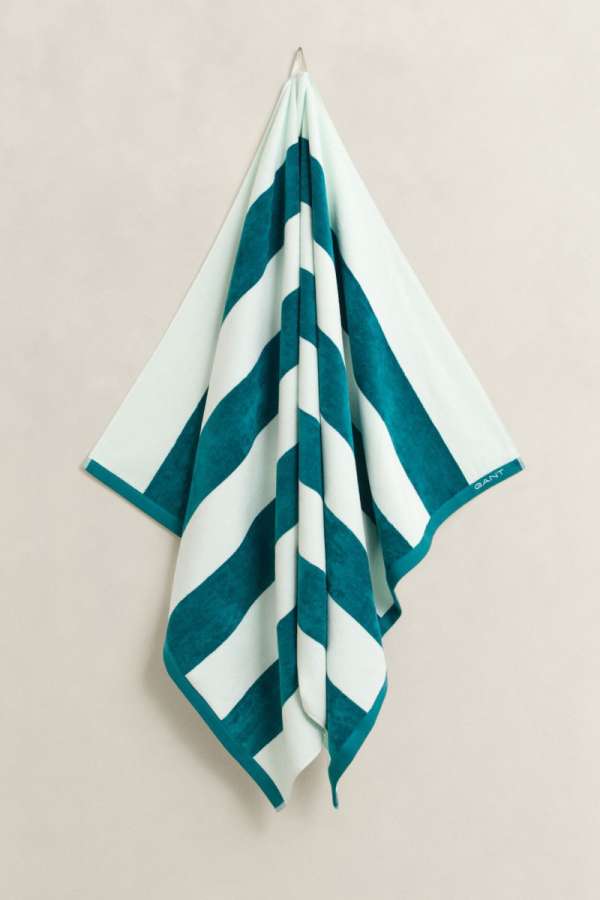 TÖRÜLKÖZŐ GANT STRIPE BEACH TOWEL 100X180 AQUA BLUE