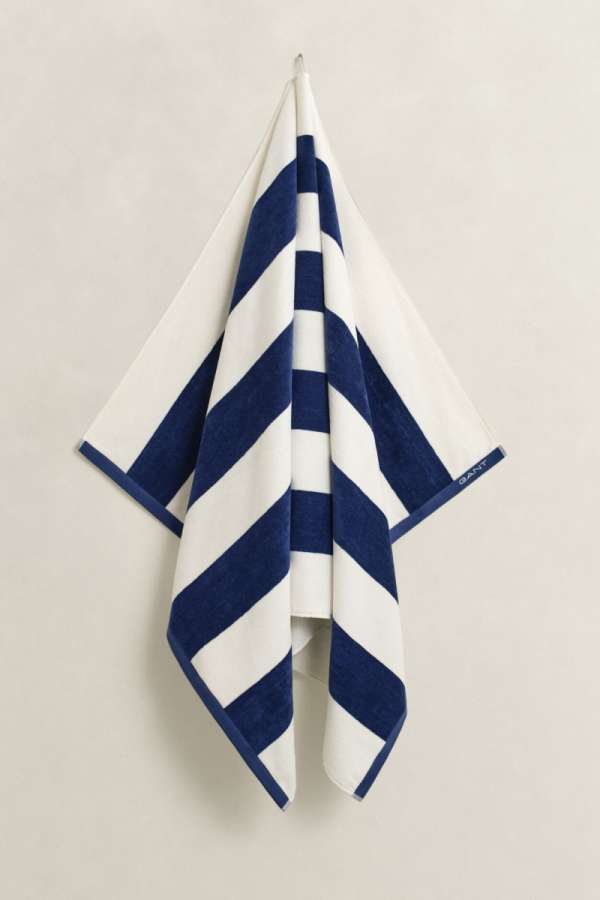 TÖRÜLKÖZŐ GANT STRIPE BEACH TOWEL 100X180 VINTAGE BLUE