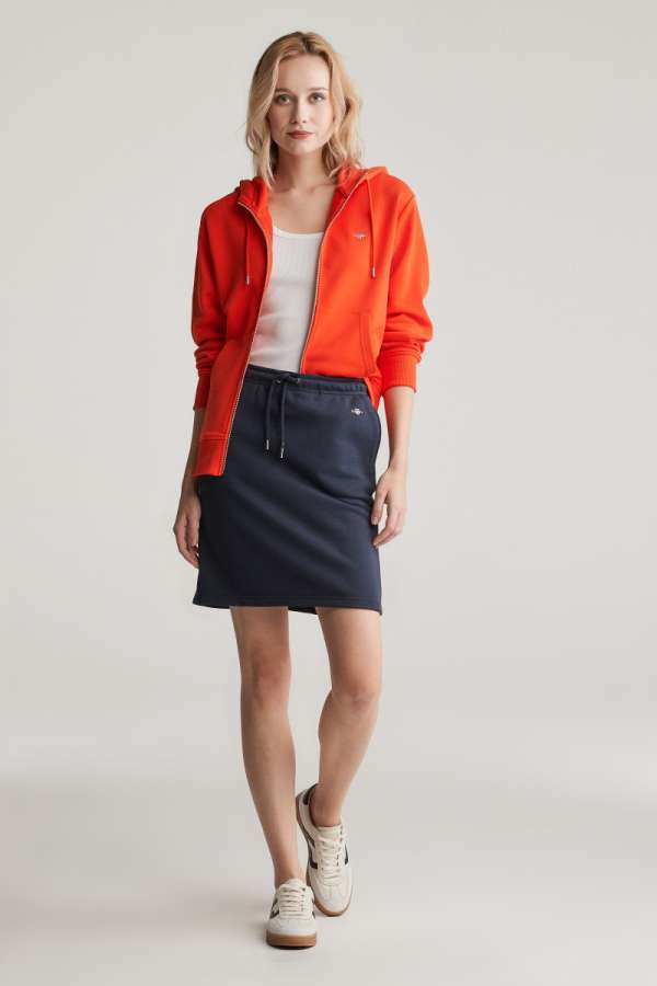 MELEGÍTŐSZOKNYA GANT REG SHIELD JERSEY SKIRT EVENING BLUE