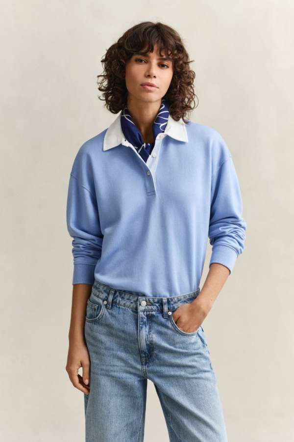 PÓLÓ GANT RUGGER SWEATSHIRT PALACE BLUE