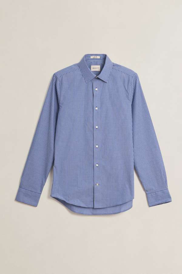 ING GANT LIM POPLIN TRETCH TRIPE HIRT COLLEGE BLUE