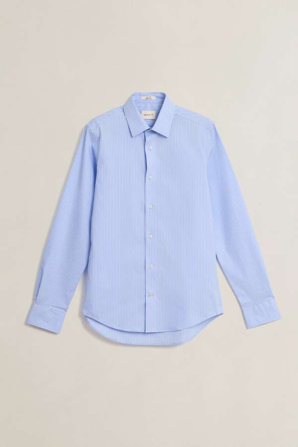 ING GANT LIM POPLIN TRETCH TRIPE HIRT LAVENDER BLUE