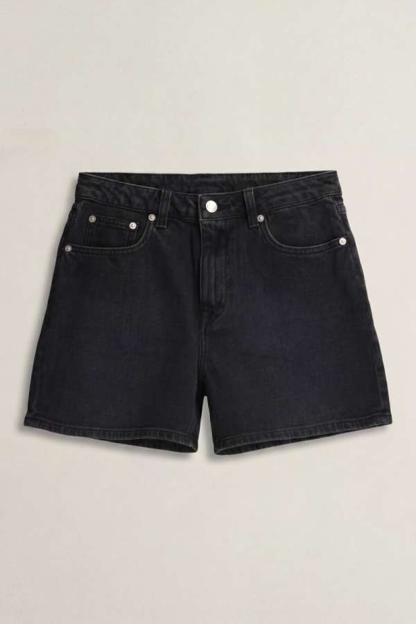 RÖVIDNADRÁG GANT DENIM SHORTS BLACK WORN IN