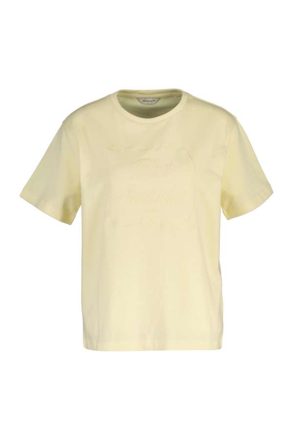 PÓLÓ GANT GRAPHIC SS T-SHIRT VANILLA YELLOW