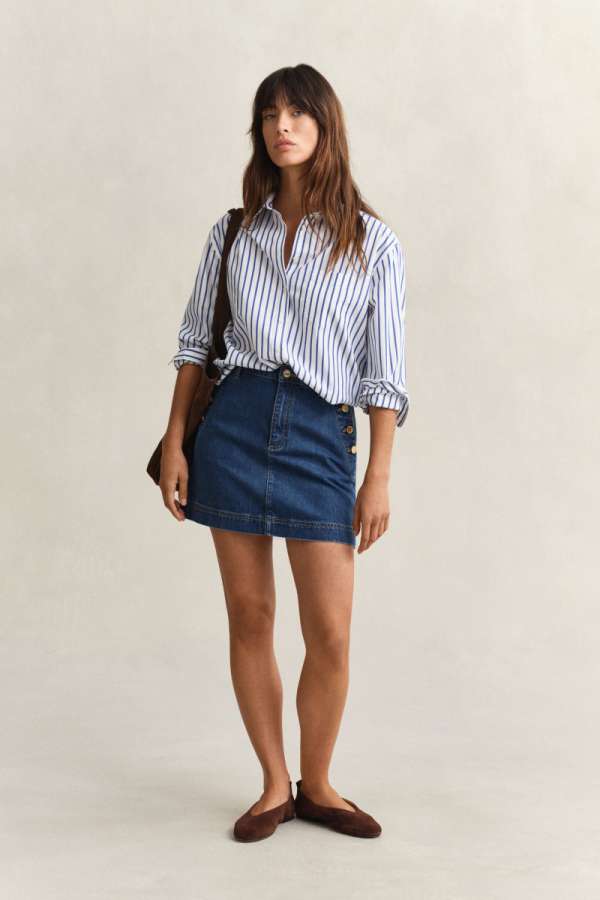 SZOKNYA GANT DENIM NAUTICAL MINI SKIRT MID BLUE