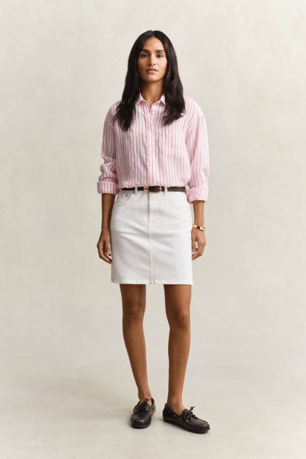 SZOKNYA GANT DENIM SHORT SKIRT EGGSHELL