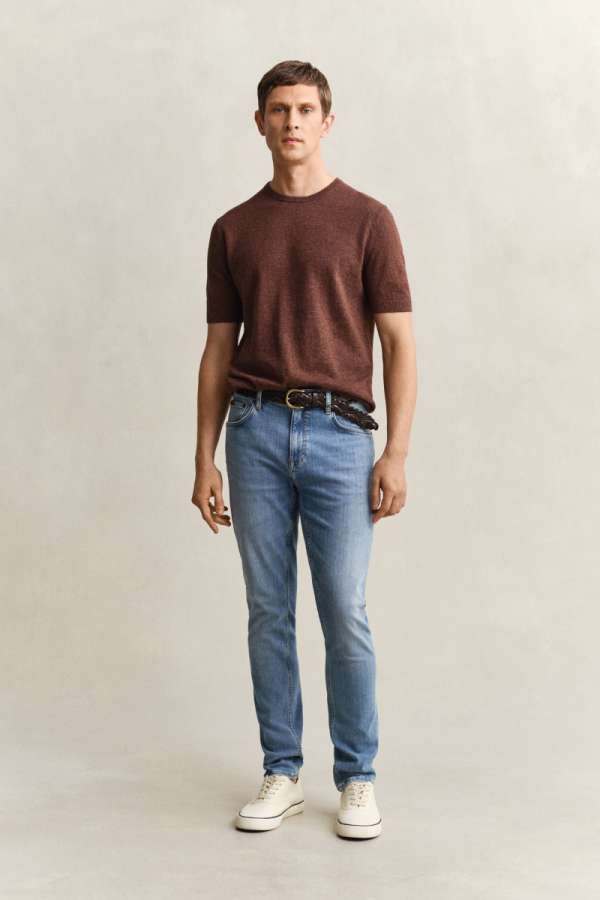 FARMER GANT EXTRA SLIM ACTIVE RECOVER JEANS SEMI LIGHT BLUE WORN IN