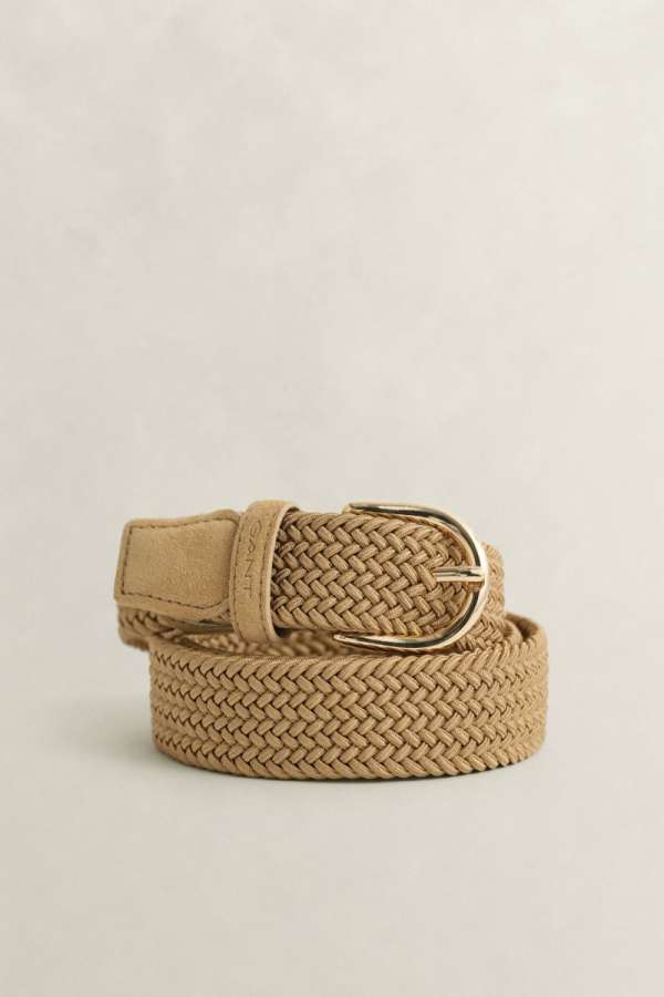 ÖV GANT ELASTIC BRAIDED BELT WARM BEIGE