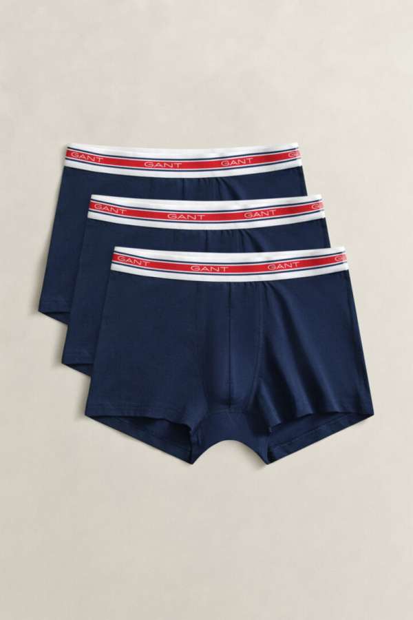 ALÓNEMŰ GANT TRIPED WAITBAND TRUNK 3-PACK MARINE