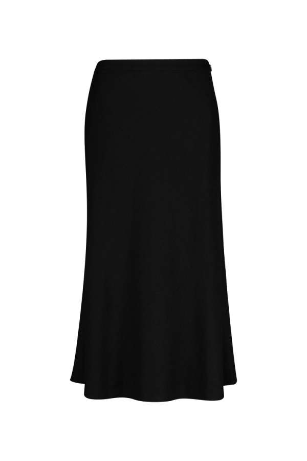 SZOKNYA GANT FLARED LINEN BLEND SKIRT BLACK