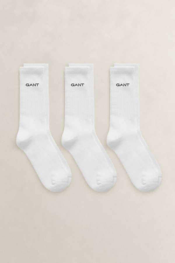 3-PACK ZOKNI GANT SPORT SOCKS 3-PACK WHITE