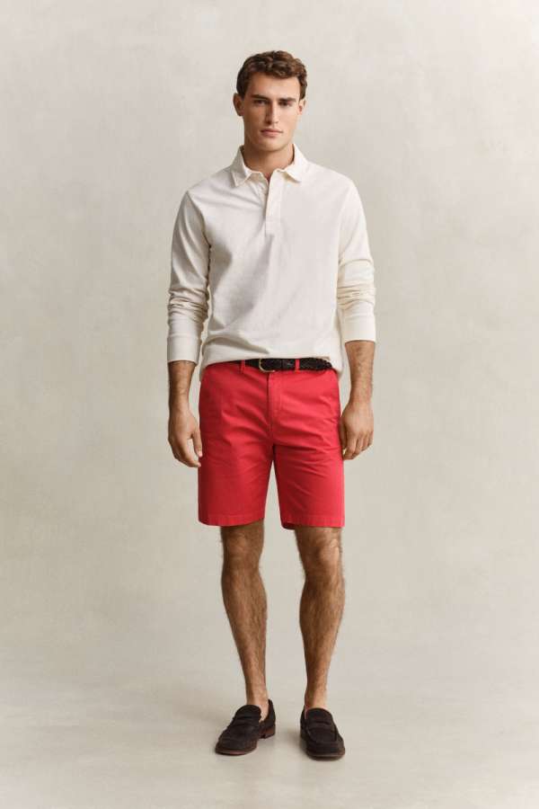 RÖVIDNADRÁG GANT REG SUNFADED CHINO SHORTS ROSE RED