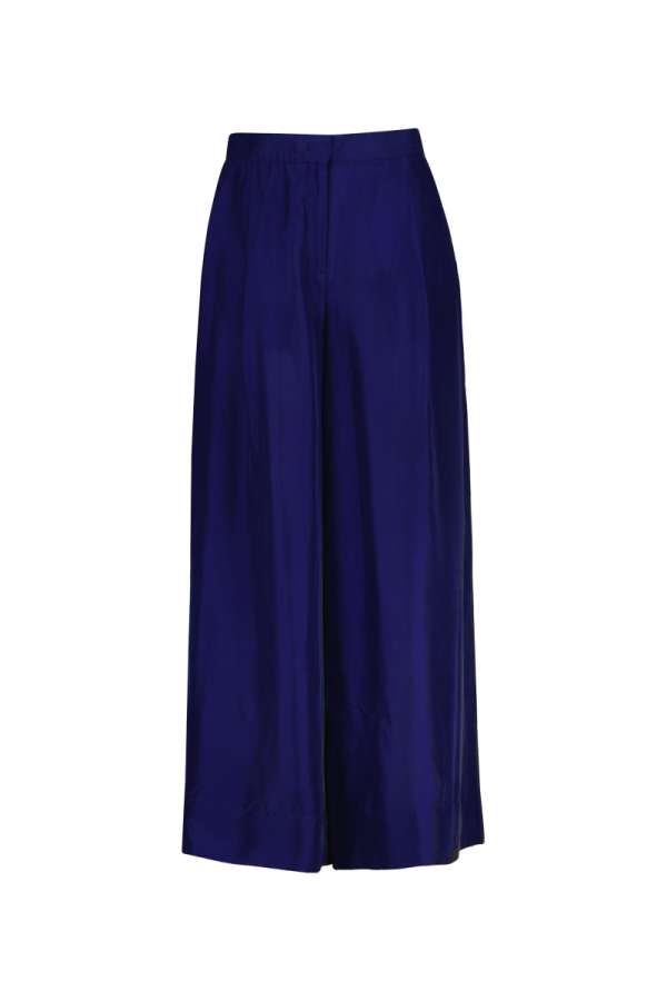 NADRÁG GANT FLUID HABOTAI SILK PANTS RICH NAVY