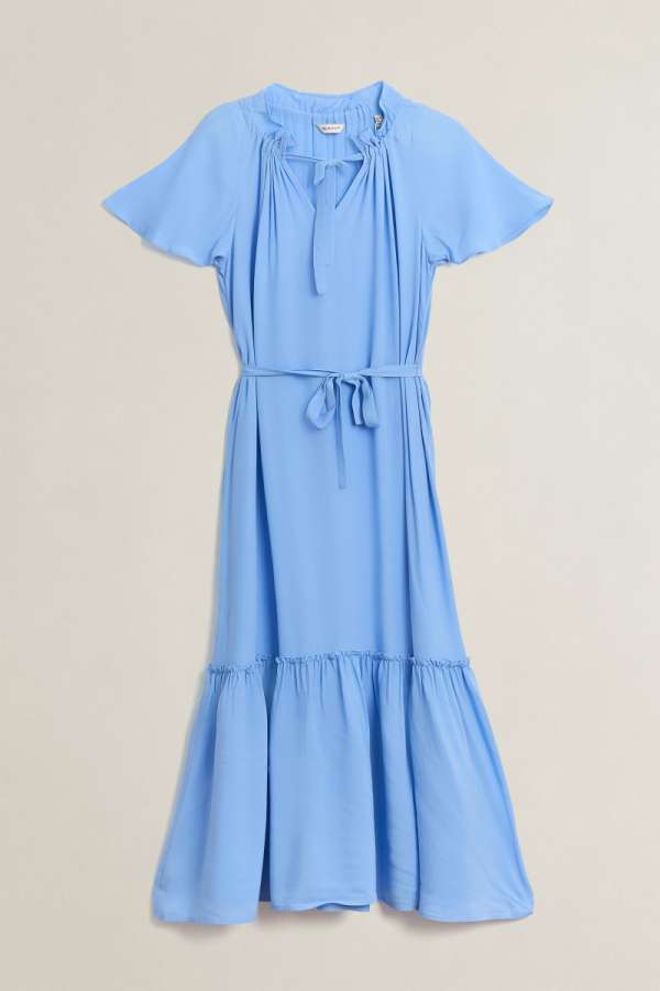 RUHA GANT CAP SLEEVE MIDI DRESS PALACE BLUE
