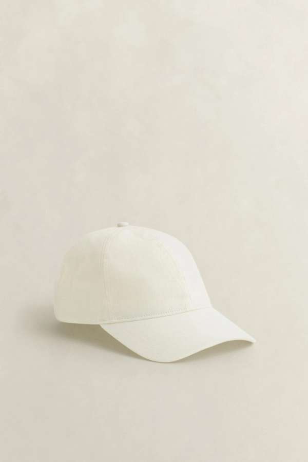 SAPKA GANT LINEN BLEND CAP EGGSHELL