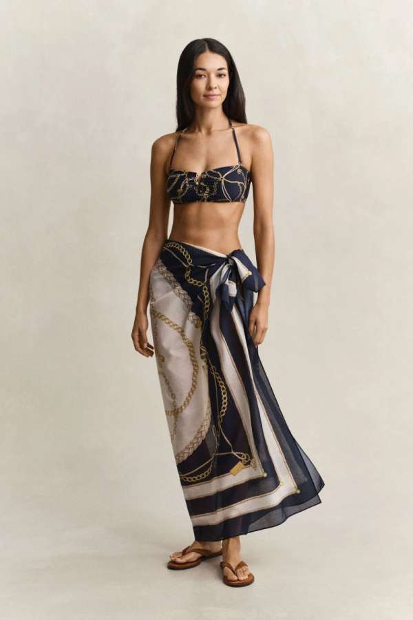 SÁL GANT CHAIN PRINT SARONG EVENING BLUE