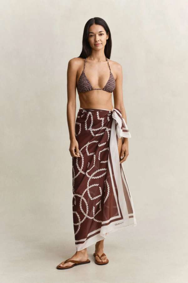 SÁL GANT MONOGRAM PRINT SARONG FRESH SOIL