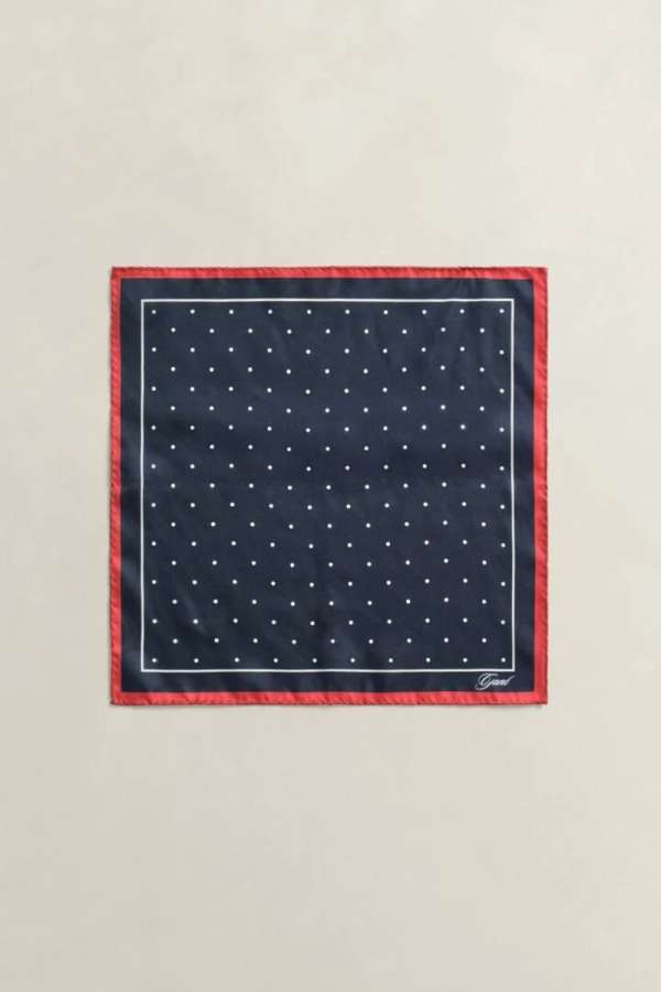 ZSEBKENDŐ GANT DOT PRINT POCKET SQUARE MARINE