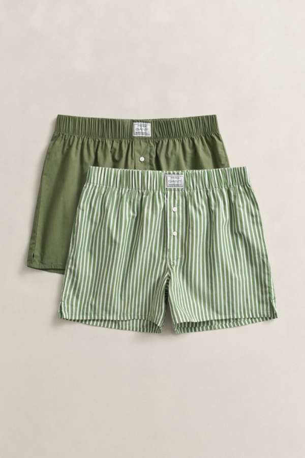 ALÓNEMŰ GANT BOXER HORT 2-PACK HERB GREEN