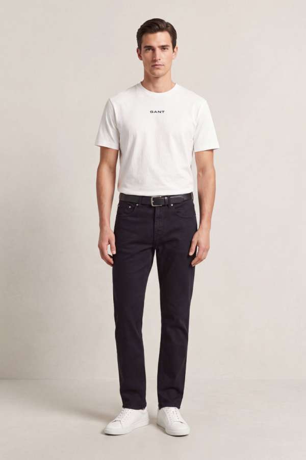 FARMER GANT SLIM COTTON / LINEN JEANS BLACK