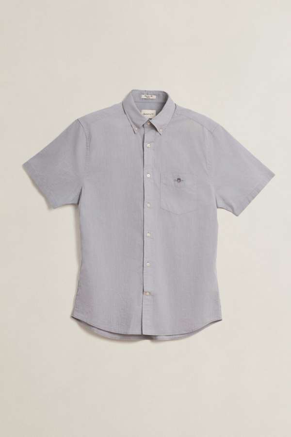 ING GANT REG CLASSIC POPLIN SS SHIRT LIGHT PUTTY