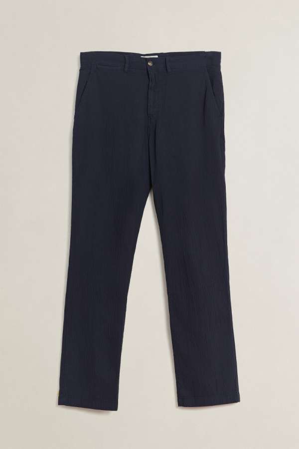 NADRÁG GANT REG GMNT DYED SEERSUCKER PANTS EVENING BLUE