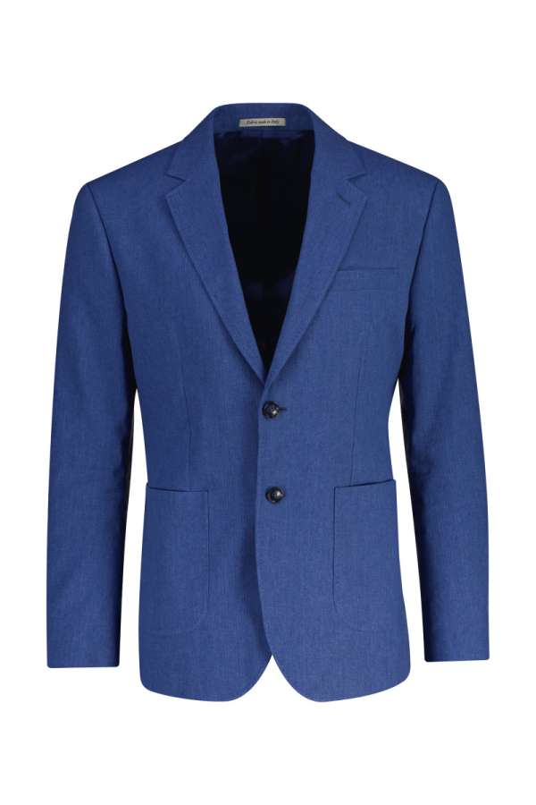 ZAKÓ GANT COTTON / LINEN SUIT JACKET FADED DENIM