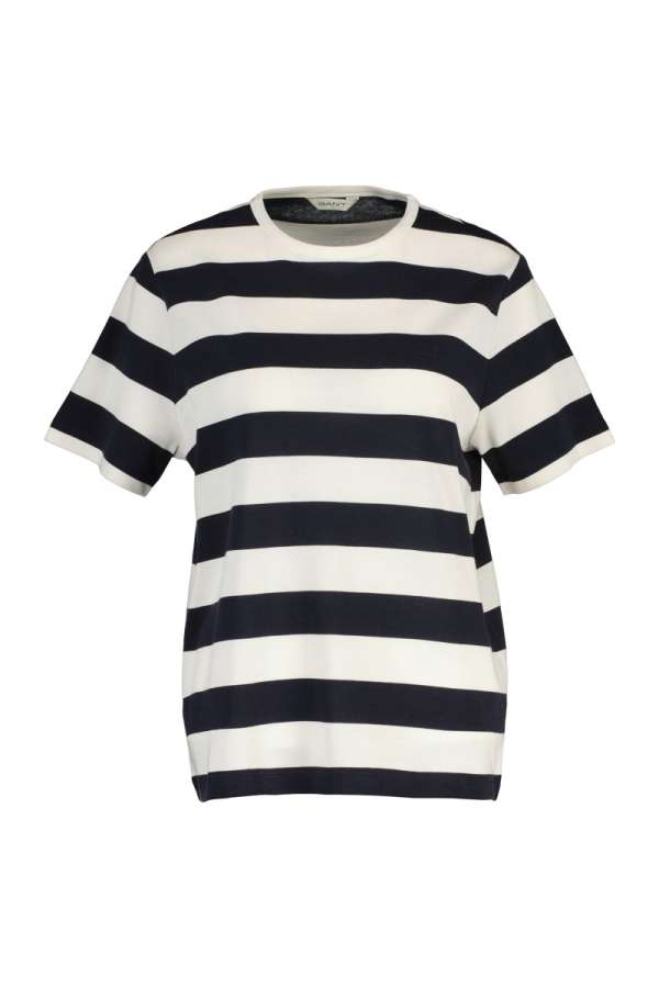 PÓLÓ GANT BRETON STRIPED SS T-SHIRT EVENING BLUE