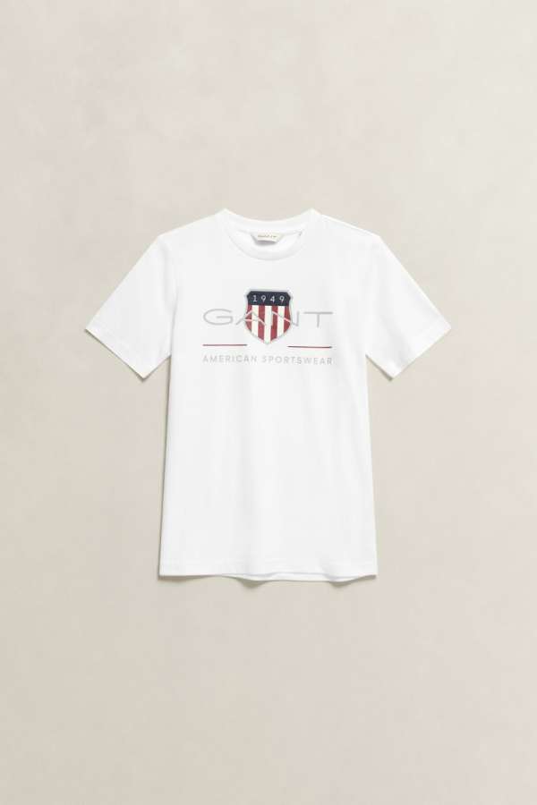 PÓLÓ GANT ARCHIVE SHIELD SS T-SHIRT WHITE