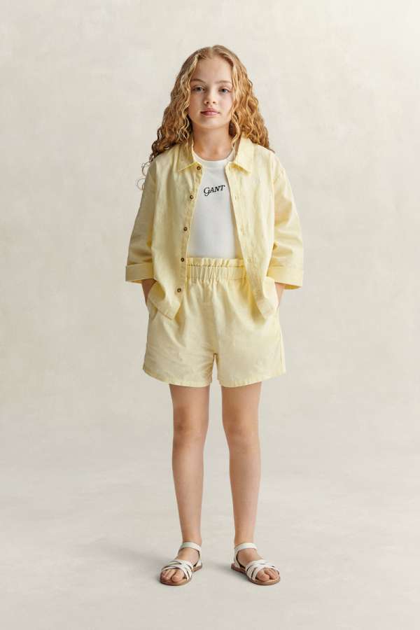 RÖVIDNADRÁG GANT PAPERBAG WAIST SHORT VANILLA YELLOW