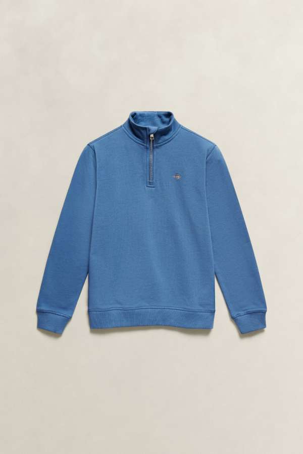MELEGÍTŐFELSŐ GANT SHIELD HALF ZIP SWEATSHIRT SALTY SEA